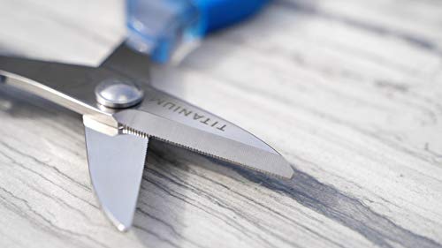Cuda 5.5-Inch Titanium-Bonded Fishing Scissors For Braided Line & Mono Line With Micro Serrated Edges (18362), Blue #TOP3