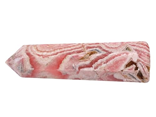 Image of Amazing Gemstone Rhodochrosite Crystal Towers ~ Natural Healing Crystal Point Obelisk for Reiki Healing and Crystal Grid (3 inch to 4 inch INCH)
