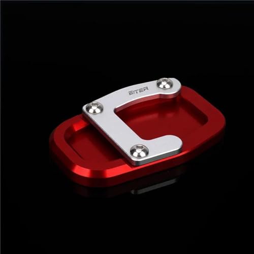 Agrandisseur de béquille latérale pour Ducati Monster 821 696 - Pad de support rouge Rosso