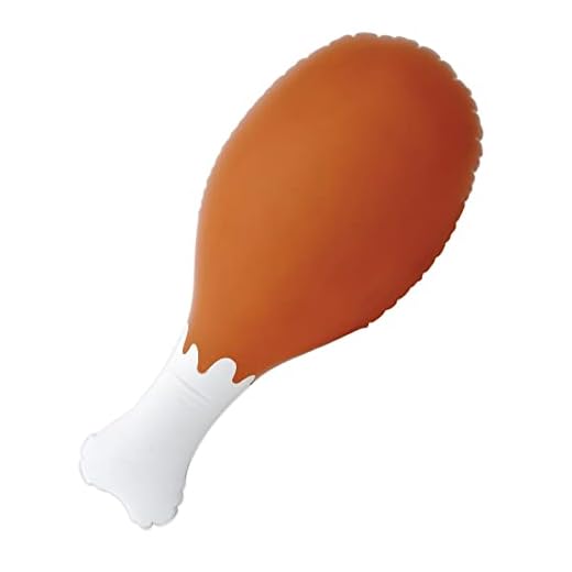 Beistle 2 FT Giant Inflatable Turkey Drumstick Leg Autumn Fall Thanksgiving Party Decorations and Photo Booth Props, Indoor/Outdoor Use, 24", Brown/White