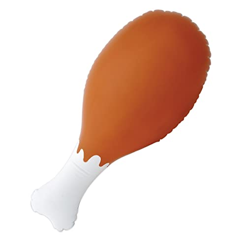 Beistle Inflatable Turkey Leg Prop – Jumbo 2 Ft Drumstick Thanksgiving and Fall Party Decoration, Oversized Food Costume Accessory for Harvest Events, Medieval Banquets and Photo Booth Displays, 24" by Beistle - Used condition - US$4.87