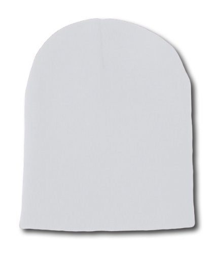 Blank Short Beanie Cap- Many Colors Available , White