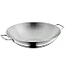 WMF Macao Wok Induktion 2-teilig, Wokpfanne 36 cm mit Glasdeckel, Wok für Induktion, Cromargan Edelstahl poliert, unbeschichtet