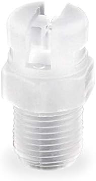 Tefen White Flat Fan Spray Nozzle with Poly Filter 1/8" NPT 100 Pack