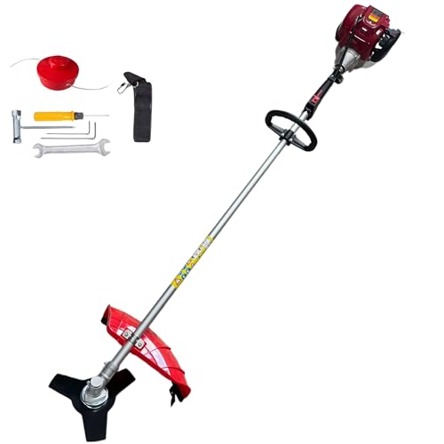 Decespugliatore a Benzina 4 Tempi, 35.8cc, Tagliabordi con Accessori, Rosso
