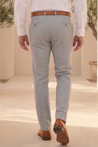 Image of Louis Philippe Men's Slim Fit Everyday Smart Wear Comfort Stretch Work Ready Checks Formal Trouser