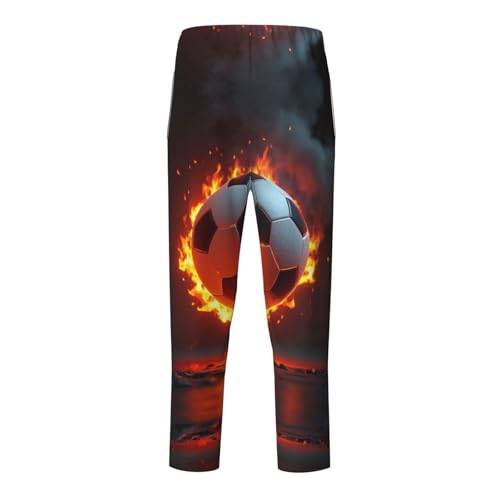 Pajama Pants Pajama Bottoms with Elastic Waistband Sleepwear Lounge PantsFire Soccer2