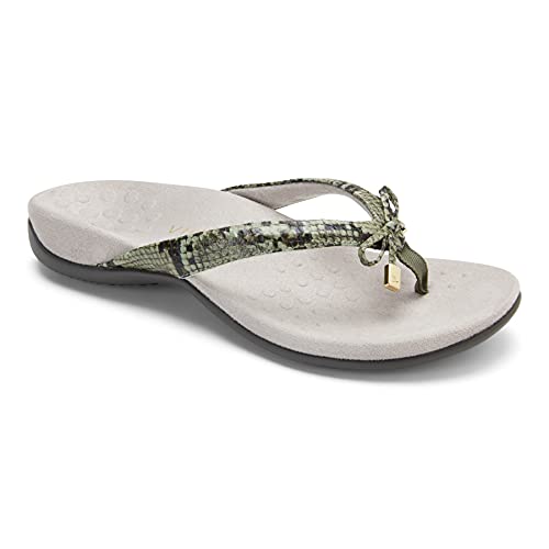 Image of Vionic Women's Rest Bella Toe Post Sandal- Supportive Ladies Orthotic Sandals that include Three Zone Comfort with Arch Support- Flip Flop for Ladies, Medium and Wide Width Size 5-12
