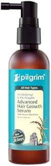 Pilgrim Redensyl 3% + Anagain 4% Advanced Hair Growth Serum (100ml) with Korean Black Rice, Controls Hair Fall, Stimulates Hair Growth, Increase Hair Density | HairGrowth Serum for Men & Women