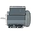 Marathon T019 56H Frame Totally Enclosed Fan Cooled 56B34F5333 Woodworking/Power Tool Motor, 2 hp, 3600 RPM, 115/230 VAC, 1 Phase, 1 Speed, Ball Bearing, Rigid Base, Capacitor Start
