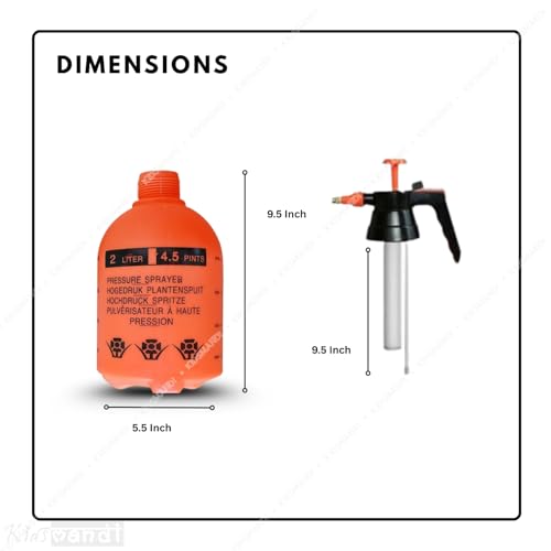Image of Kids Mandi Handheld Gardening Water Pump Sprayer | Adjustable Nozzle for Fine Mist & Strong Stream | Portable Hand Pressure Spray Bottle for Plants, Lawn, Cleaning & Home Gardening