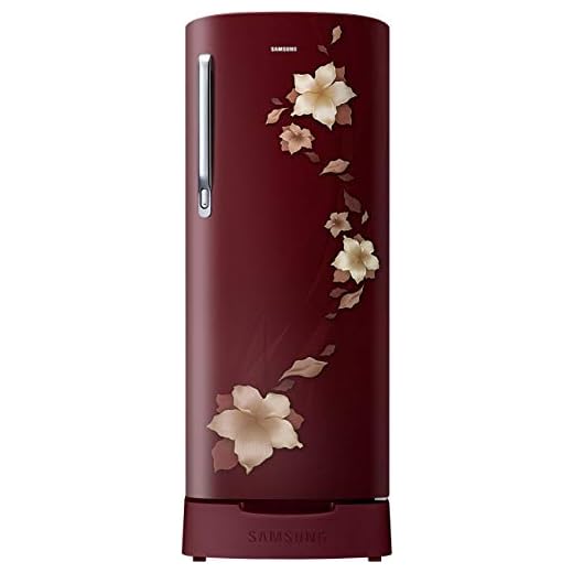 Samsung 192 L 2 Star ( 2019 ) Direct Cool Single Door Refrigerator(RR19N1822R2/HL / RR19R2822R2/NL, Star ( 2019 ) Flower Red, Base Stand with Drawer)