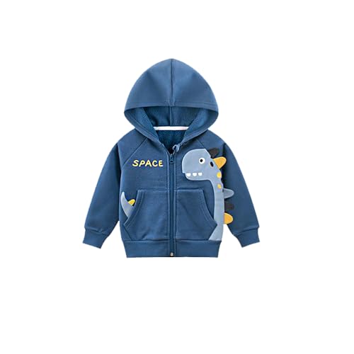 Boys' Long Sleeve Hooded Sweater Soft Brushed Fleece Zip-Up Sweatshirt for Boys 2-10 Years - Main Image