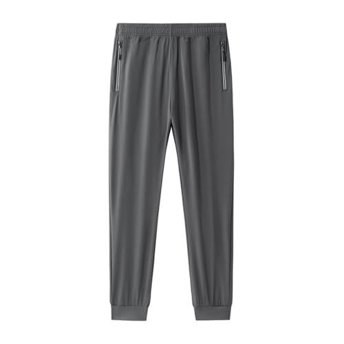 Men's Casual Pants Lightweight Sports Trousers Featuring Zipper Pockets and Elastic Cuff Design for Ultimate2