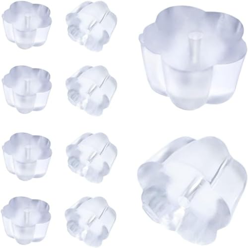 Cierres de silicona tipo flor para evitar la pérdida de pendientes con total comodidad 2