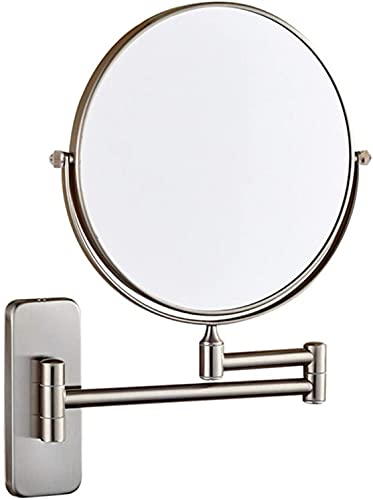 Miroir de maquillage mural doré 10x extensible de 8 pouces double face