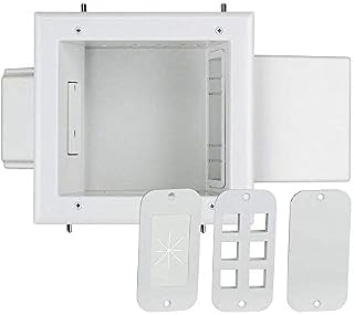 DataComm Electronics 45-0051-WH Recessed AV/HDMI Cable Conceal Plate with Expandable Media Box