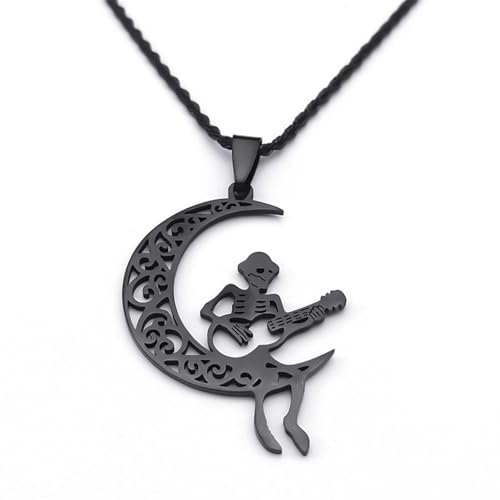 Collier noir gothique guitare pour affirmer votre style sans fausse note