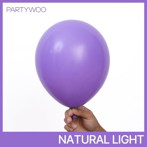Image of PartyWoo Purple Balloons 100pcs 12 Inch Purple Latex Balloons for Birthday Baby Shower Anniversary Engagement Wedding Princess Bachelorette Bridal Shower Butterfly Party Decorations Purple-Y15