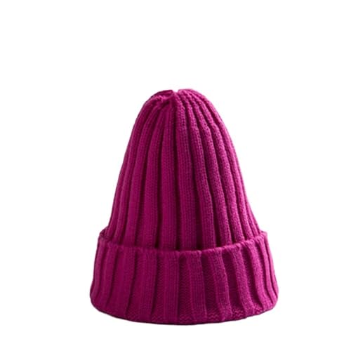 Bonnet tricoté pour femme rose pastel au style Kpop tendance