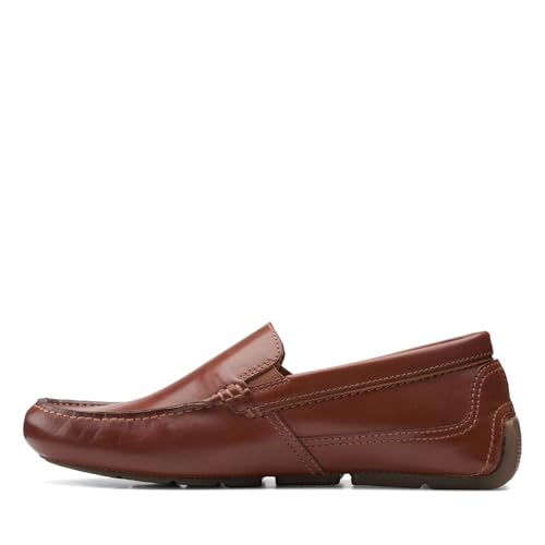 Clarks Herren Markman Plain Fahrer-Slipper, Dunkelbraunes Leder, 45.5 EU – Ansicht 2