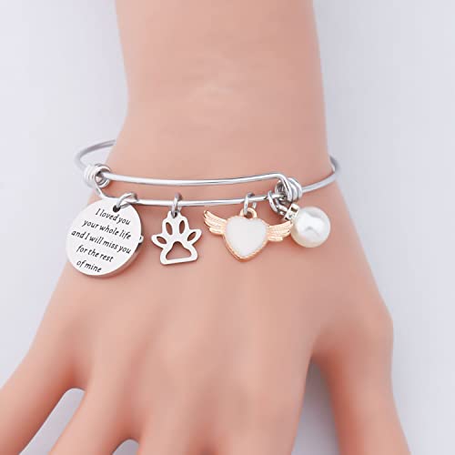 PLITI Pet Memorial Gift Loss Of Pet Gift I Loved You Your Whole Life And I Will Miss You For The Rest Of Mine Bracelet4