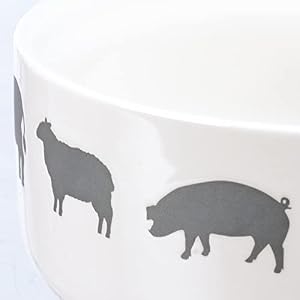 Primitives By Kathy 113765 Farm Animals Bowl Set, 7.75-inch Diameter, Stoneware Primitives By Kathy 113765 Farm Animals Bowl Set 775 inch Diameter Stoneware
