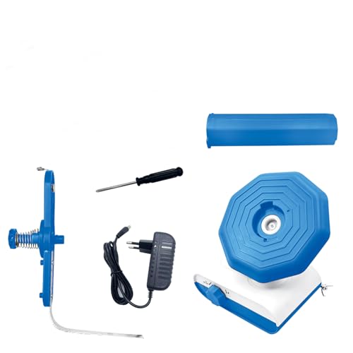 BestYiJo Elektrische Garnwickelvorrichtung Automatisch Große Kapazität 13oz Garn Winder Wolle Winder für Häkeln Wicklung Maschine (Blau)