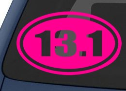 13.1 Half Marathon Oval Sticker - Pink 5