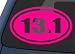 13.1 Half Marathon Oval Sticker - Pink 5" x 3" (0057)