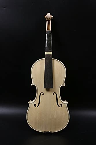 Master 4/4 Violin Unfinished Handmade Stradivari Model 4/4 White Violin Diy Violin One Piece Flame Maple Back #TOP1