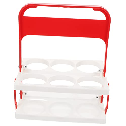 BEBEMOKO Foldable Beer Carrier with Handle Design Portable Beer Bottle Organizer Compact Beverage Rack for Travel Outdoor Use for Housewarming Parties