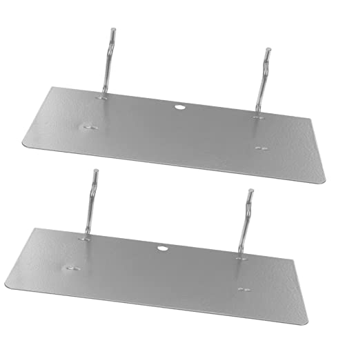 DOITOOL 2 Pièces Crochets en Métal Organisateur D'Établi Panneaux De Panneau De Support en Acier Monté Supports De Panneau Perforé Mural Argenté Étagères De Maison Outils D'Artisanat Cover