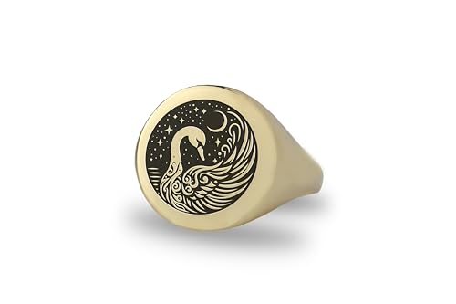 Bague cygne en or 14k une création artisanale et élégante pour femme
