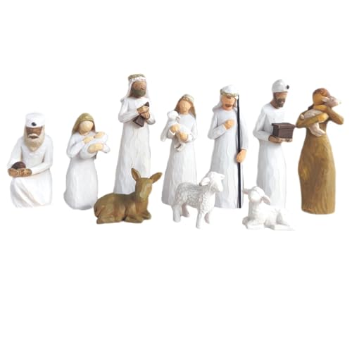 Genérico Nacimiento de la Sagrada Familia con Figuras navideñas para una decoración navideña Moderna.
