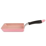 OEBUAFI Antihaftbeschichtete Bratpfanne, Bratpfanne, Sauteuse, Rosa, Leichtes Aluminium-Kochgeschirr mit Antihaftbeschichtung Zum Kochen von Pfannkuchen und Eiern