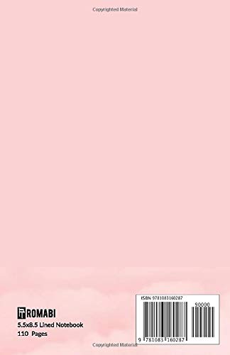 Everyday Notes: Pink Pastel Clouds 5.5x8.5 Line Notebook, Journal Writing, Everyday Notebook image 2