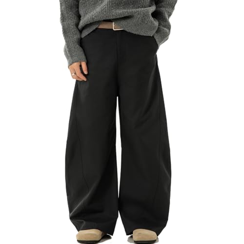 Farm4Far Unisex Wide Leg Loose Flat-Front Baggy Summer Casual Pants2