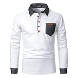 Polo pour homme en tissu coton, doux et résistant. Isolation tout en conservant une respirabilité naturelle, ce qui rend les chemises à manches longues pour hommes parfaites pour le printemps, l'automne et l'hiver.