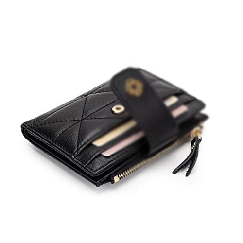 Image of LUCIY Wallets for Women Cow Leather Card Wallet for Women Fashion Style Female Card Holders Multi-function Card Cases (Color : Hortel�)