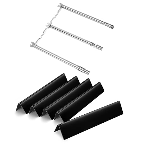 7636 Flavorizer Bars for Weber Spirit I & II 300 Series Gas Grill, and 69787 Burner Replacement Parts Suitable for Weber Spirit E-310 S-310 E-320 S-320 (Front-Mounted Control) Gas Grill
