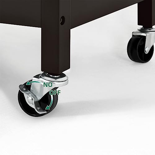 image for YITAHOME Small Solid Wood Top Kitchen Island Cart on Wheels with Stora