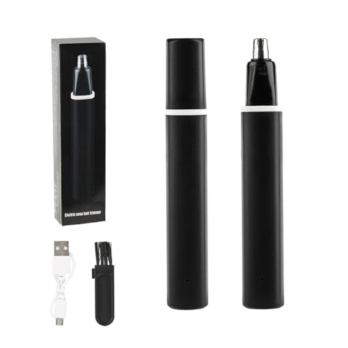 Rechargeable Nose Hair Trimmer for Men & Women, IPX7 Waterproof USB-C Nasal Ear Hair Remover with Dual Edge Blades, Painless Personal Grooming Tool, Easy Clean Design