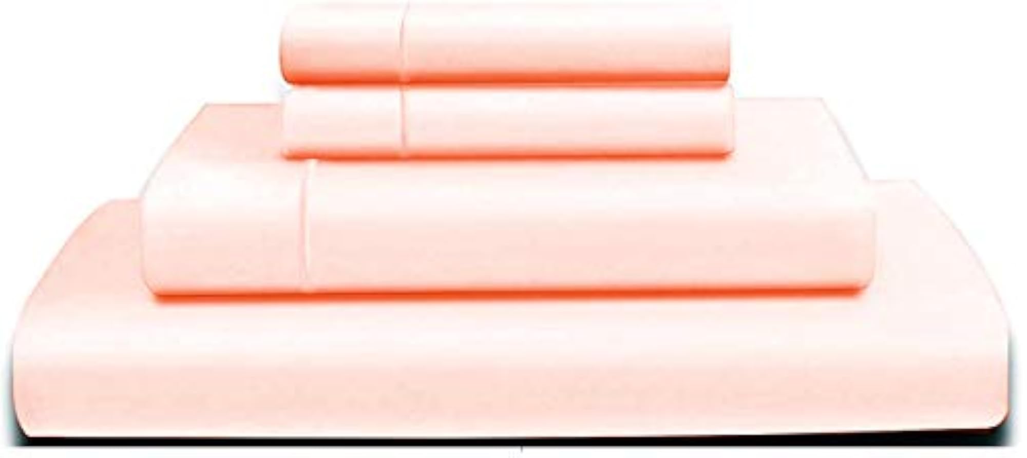 100% Cotton Extra Soft Peach Flat Bedsheet for Queen Bed