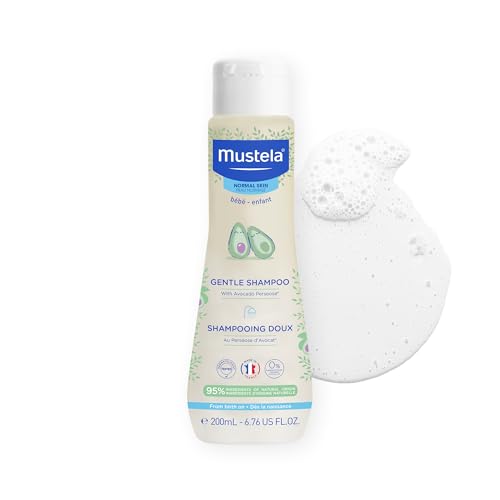 Mustela Baby Gentle Shampoo with Natural Avocado - Hair Care for Kids of all Ages & Hair Types - Tear-Free & Biodegradable Formula - 6.76 fl. oz.
