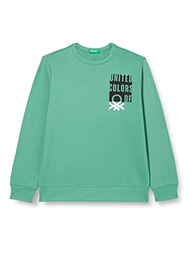 United Colors of Benetton Jungen G/C M/L 3j68c105r LANG RMLIGES SWEATSHIRT MIT RUNDHALSAUSSCHNITT, Dunkelgrün 283, 170 EU Cover