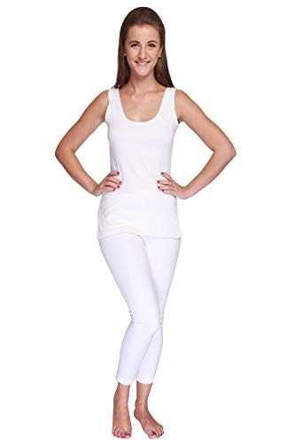 wako Ladies Sleeveless Thermal Vest and Pajama Set (White)-picture-55