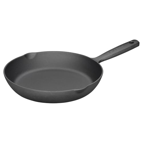 Fiskars Folken PoĂȘle Ă Frire en Fonte, 24 cm, Sans RevĂȘtement, Compatible Tous Types de Feux, 1075700