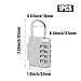 Yucenora Silver Combination Lock, 4 Digit Padlock Outdoor, Resettable Gym Sports Locker for Garden Gate, Cabinet Storage, Toolboxes, Fences(Silver)