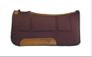 Diamond Wool Contoured Pressure Relief Chocolate Western Shim Saddle Pad Size 32x32 and 1/2